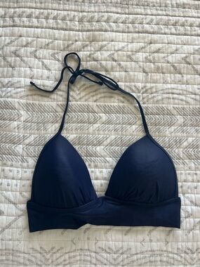 aerie Dark Navy Triangle Swim Top